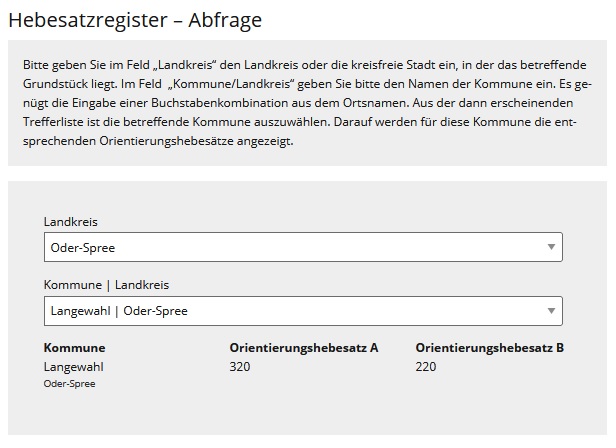 Screenshot FA-Seite